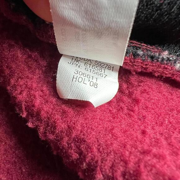 GAP Fleece Quarter Zip Pullover XXL Red Black Trim Warm Soft Casual Outdoor - Picture 7 of 8